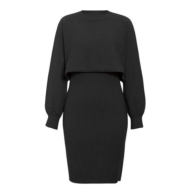 Studio Harvyn | Women - Midi Dress & Cropped Jumper Top - Knitted Set