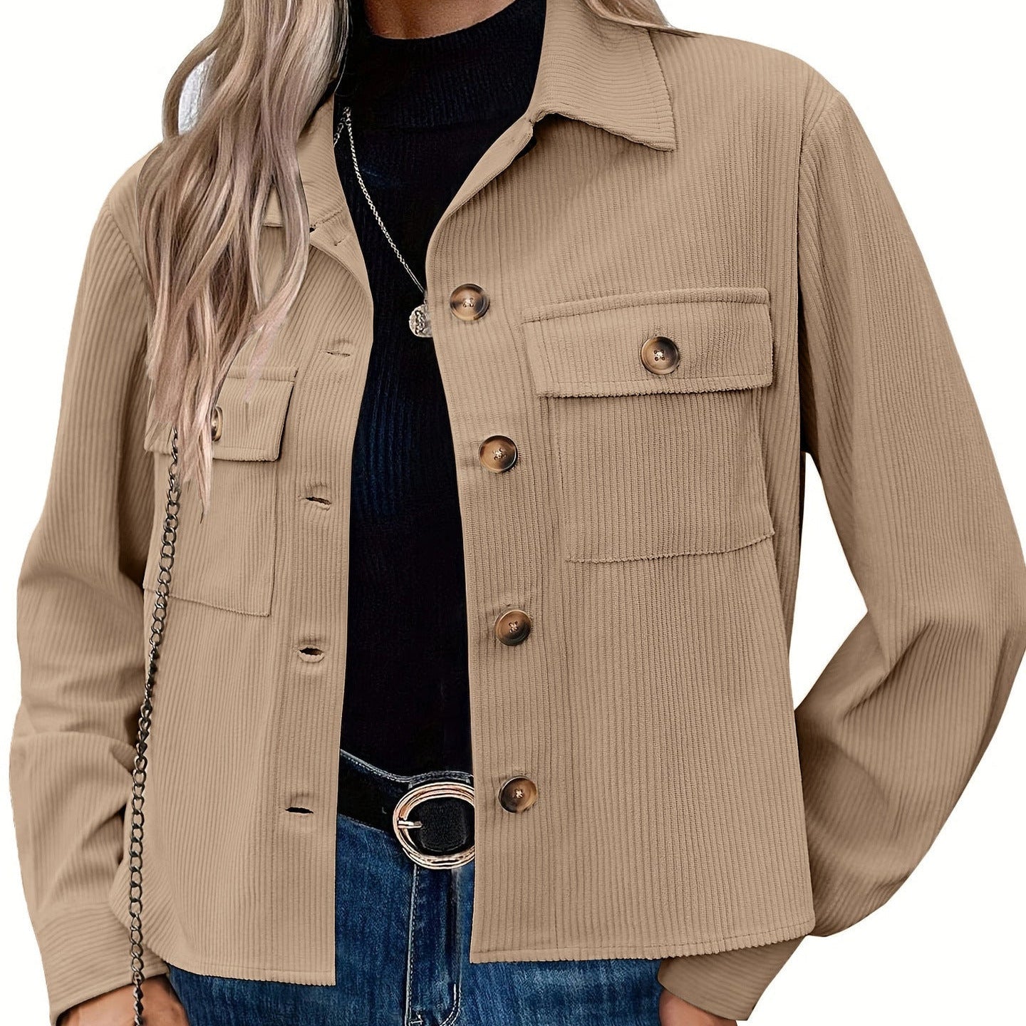 Studio Harvyn | Women - Corduroy Jacket - Breast Pockets