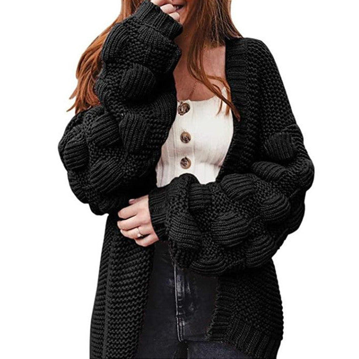 Studio Harvyn | Women - Stylish Cardigan - Voluminous Sleeves