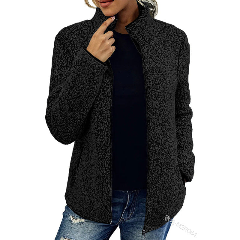 Studio Harvyn | Women - Fluffy Fleece Jacket - High Collar