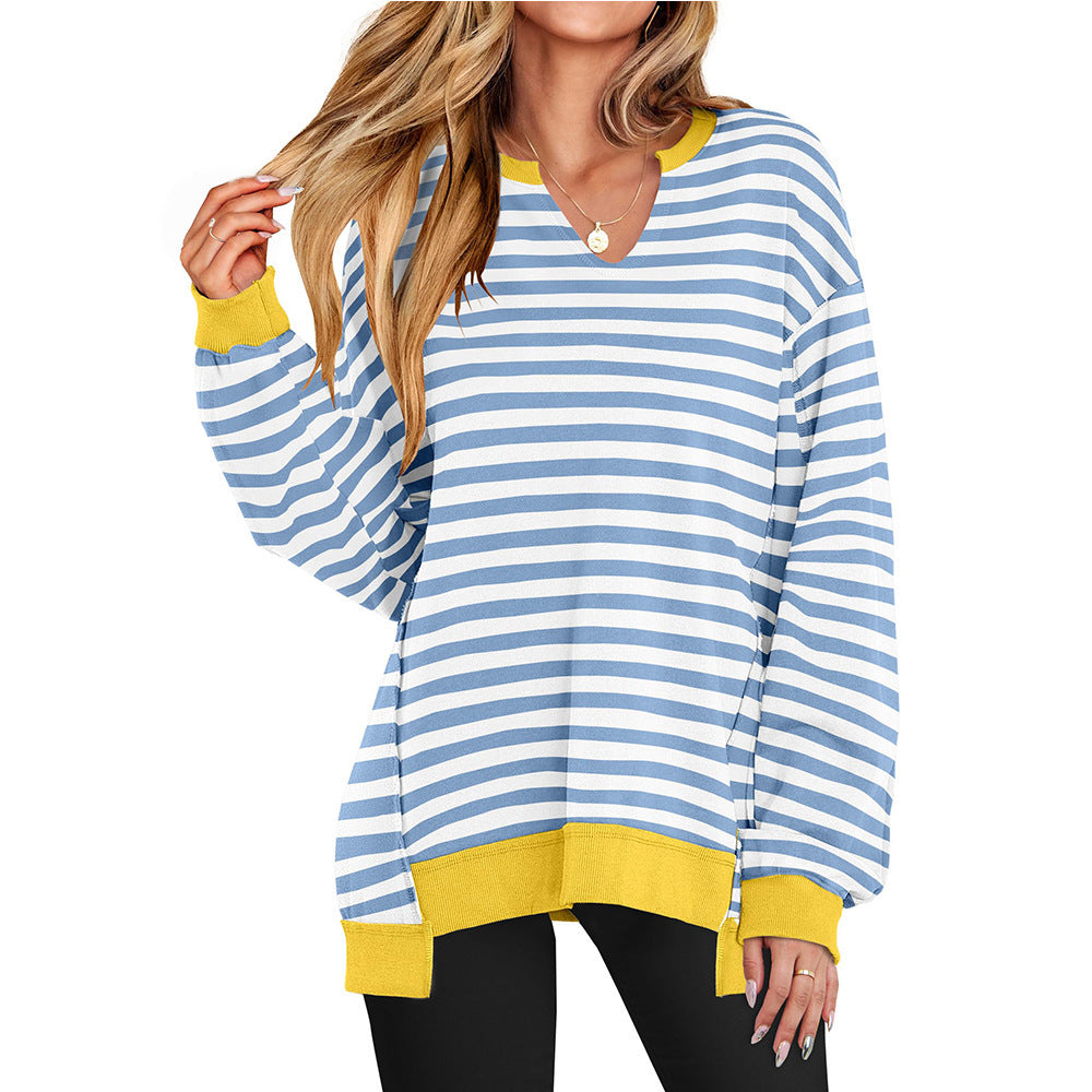 Studio Harvyn | Women - Casual V-Neck Pullover with Oversized Sleeves