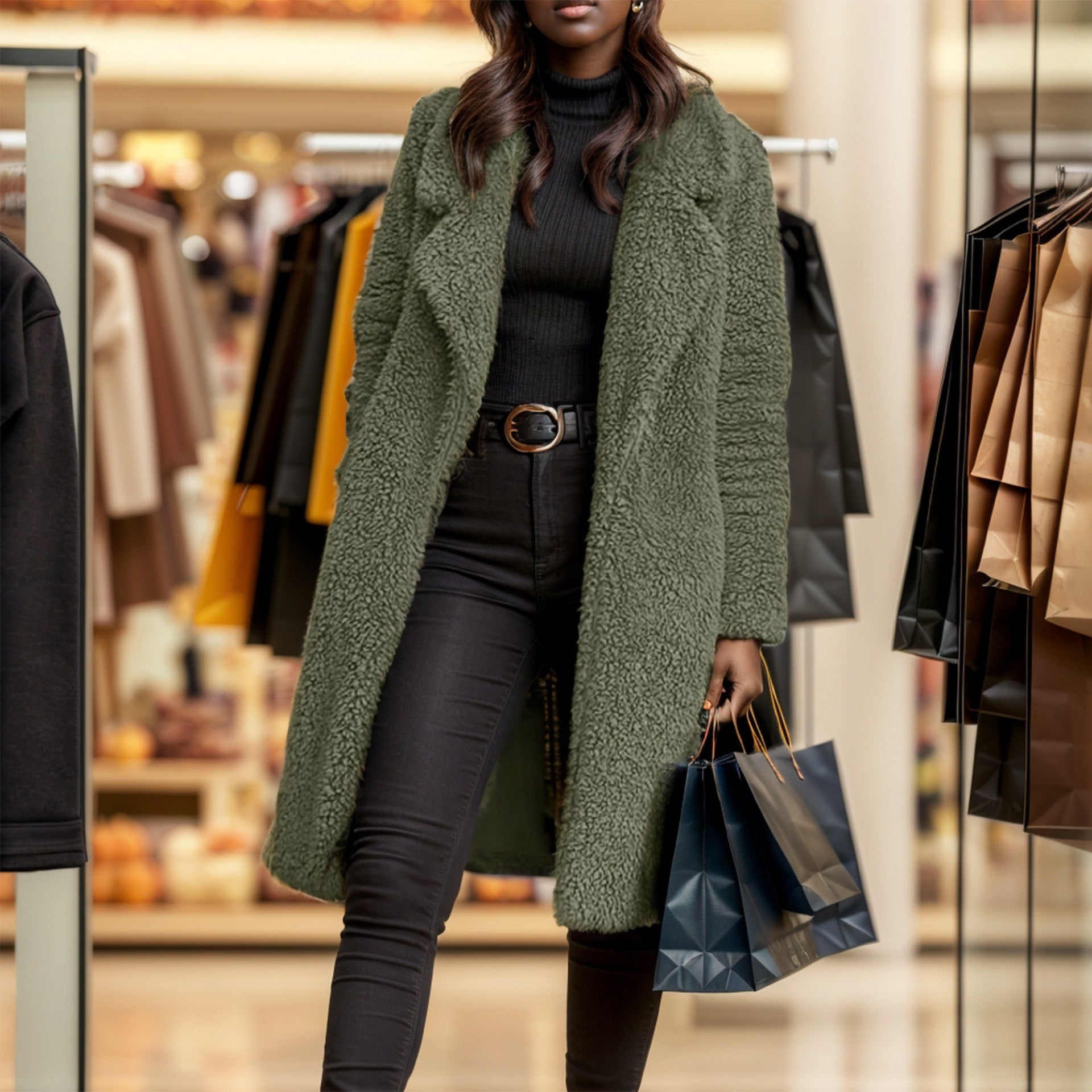 Studio Harvyn | Women - Oversized Teddy Coat with Lined Collar