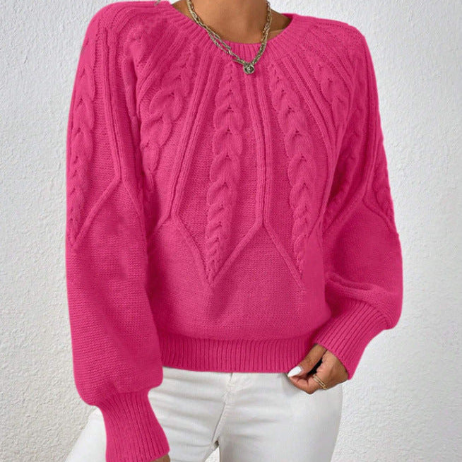 Studio Harvyn | Women - Cable Pattern Knitted Jumper - Wide Cut