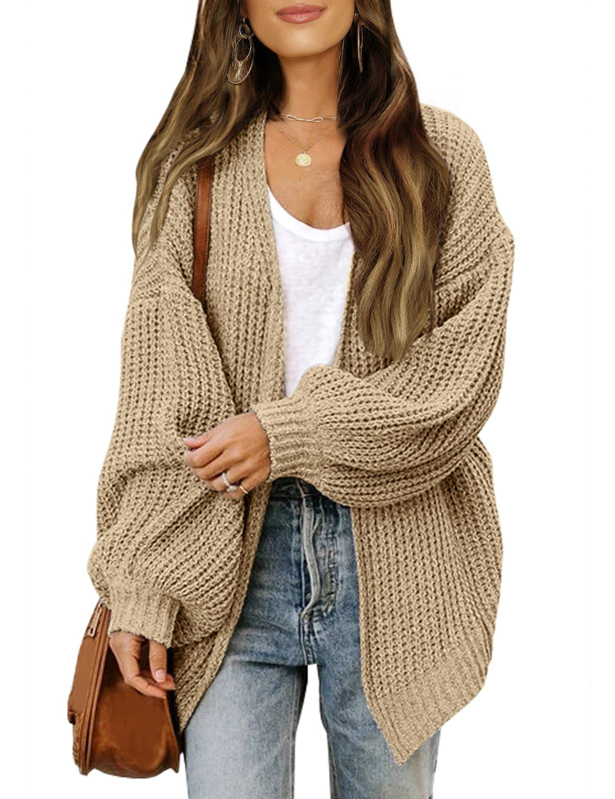 Studio Harvyn | Women - Chunky Knit Cardigan with Dropped Shoulders