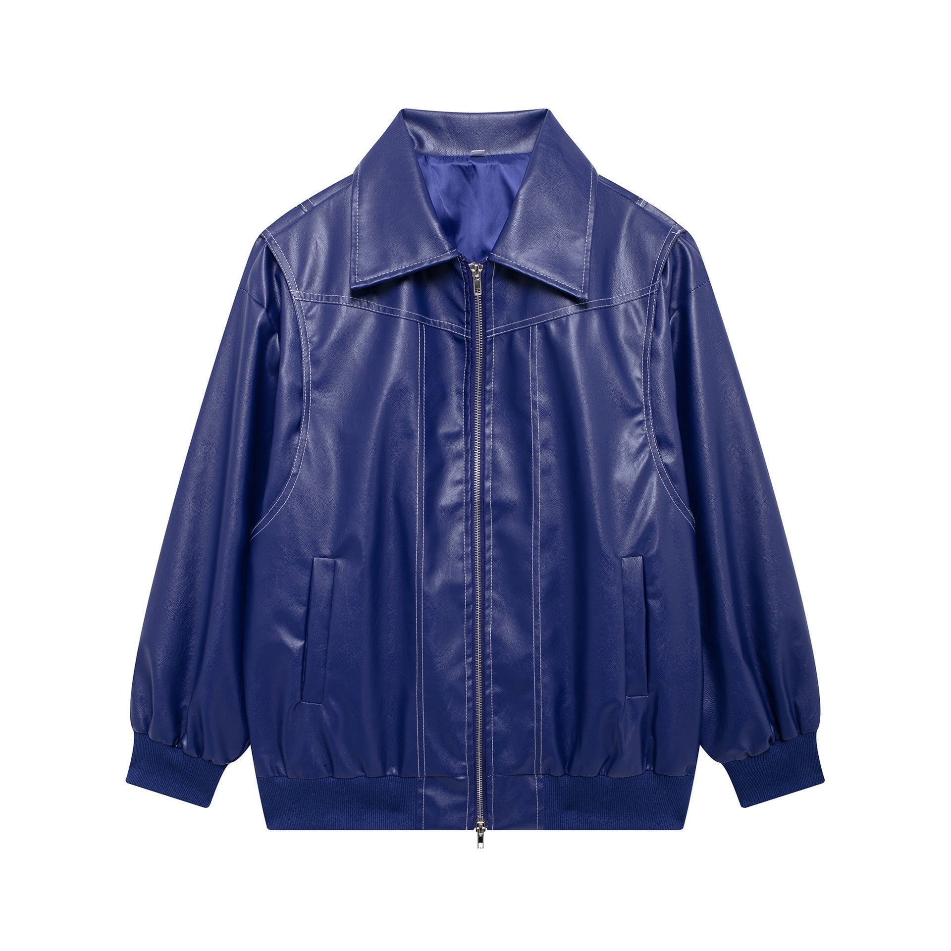 Studio Harvyn | Women - Faux Leather Jacket - Elastic Cuffs