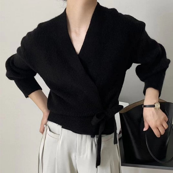 Studio Harvyn | Women - Wrap Cardigan - Wide Sleeves & Waist Belt