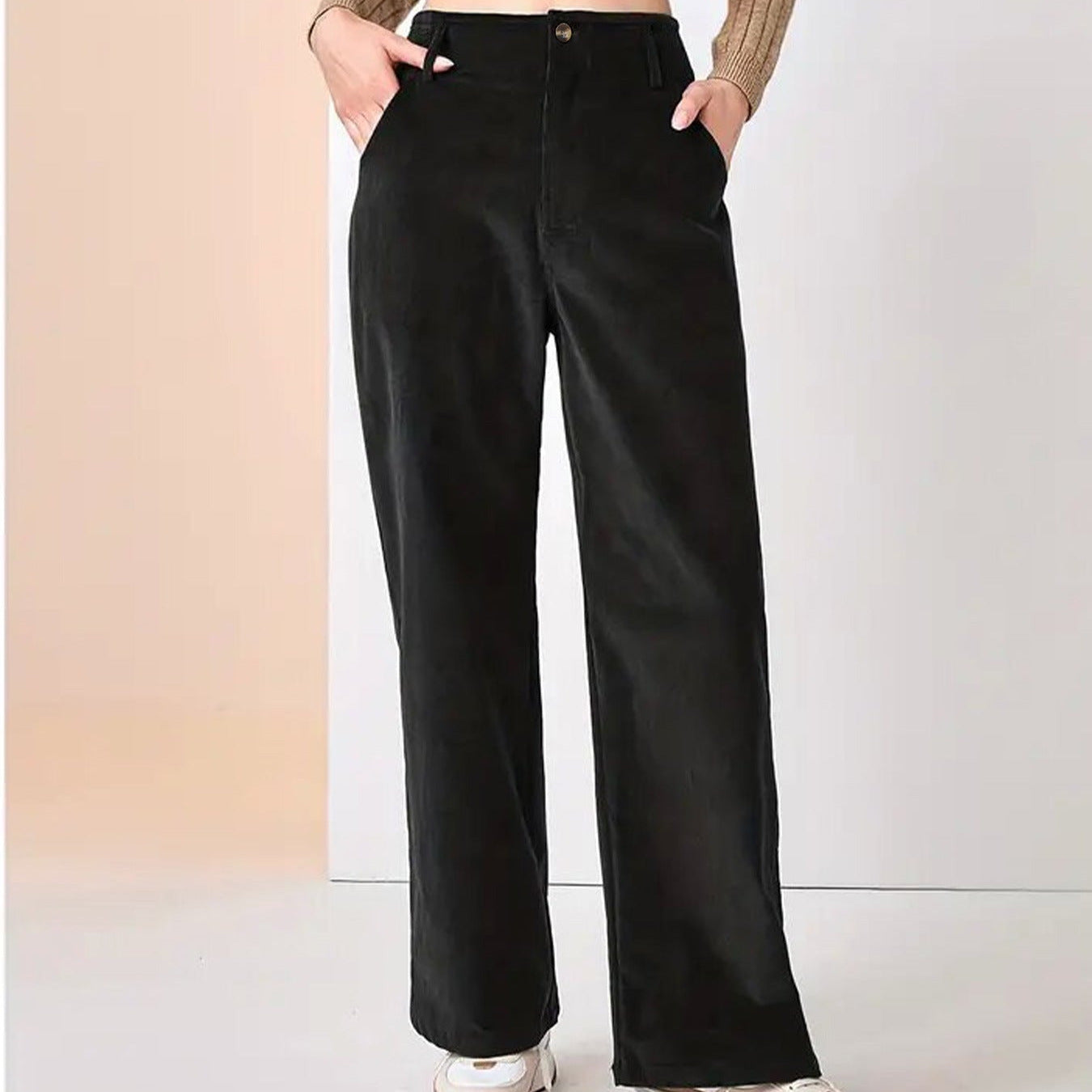 Studio Harvyn | Women - Wide Leg Corduroy Trousers - Casual Style