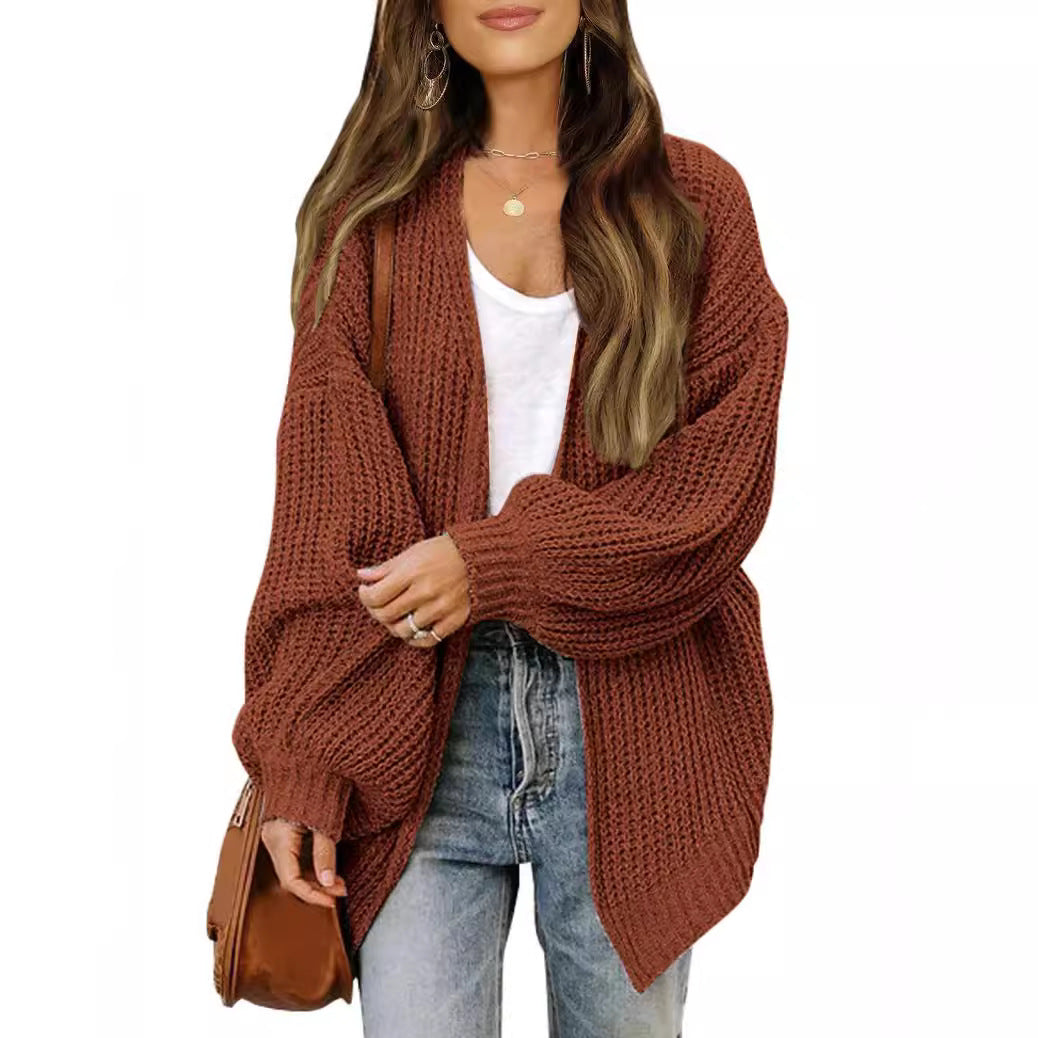 Studio Harvyn | Women - Chunky Knit Cardigan with Dropped Shoulders