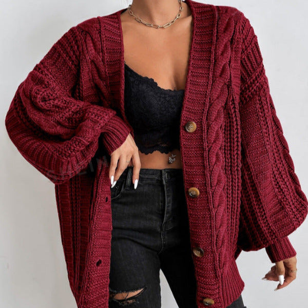Studio Harvyn | Women - Cable Knit Cardigan - Cozy Knitwear