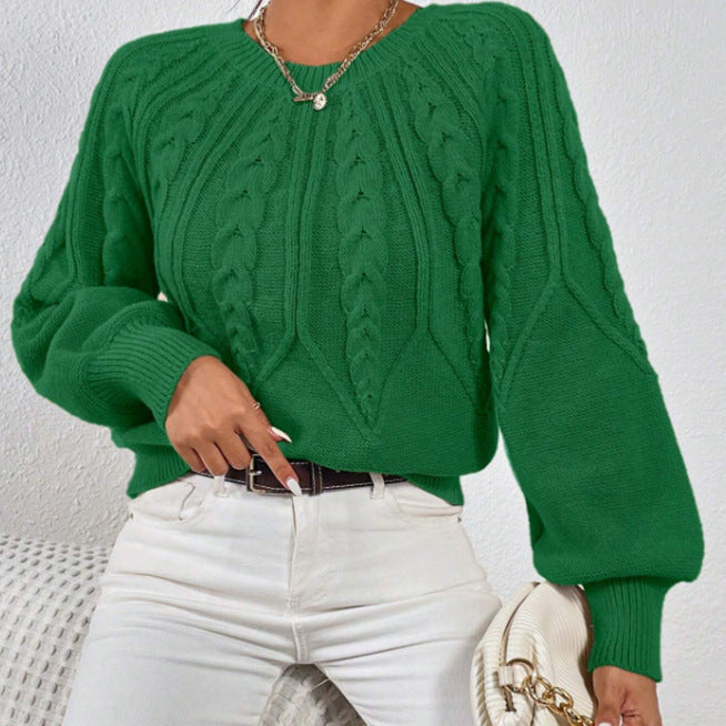 Studio Harvyn | Women - Cable Pattern Knitted Jumper - Wide Cut