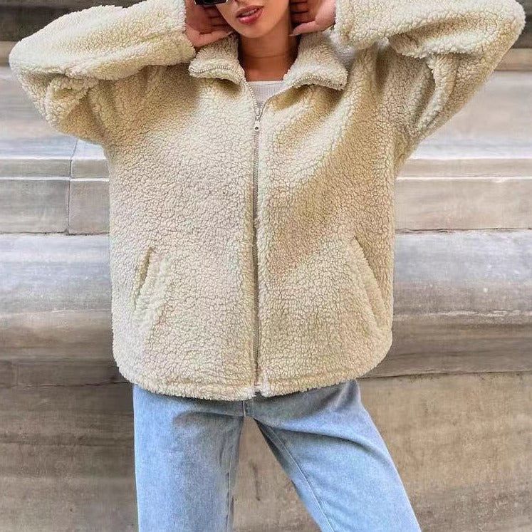 Studio Harvyn | Women - Fleece Zip-Up Jacket - Comfort Fit