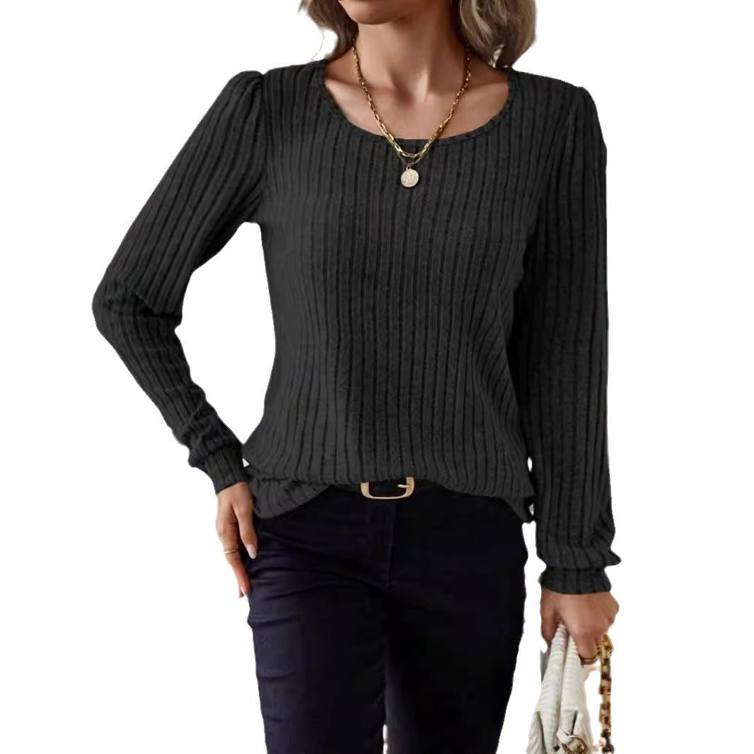 Studio Harvyn | Women - Striped Sweater - Puff Sleeve Design