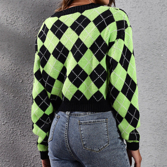 Studio Harvyn | Women – Checked Wide Cut Cardigan - Button Fastening