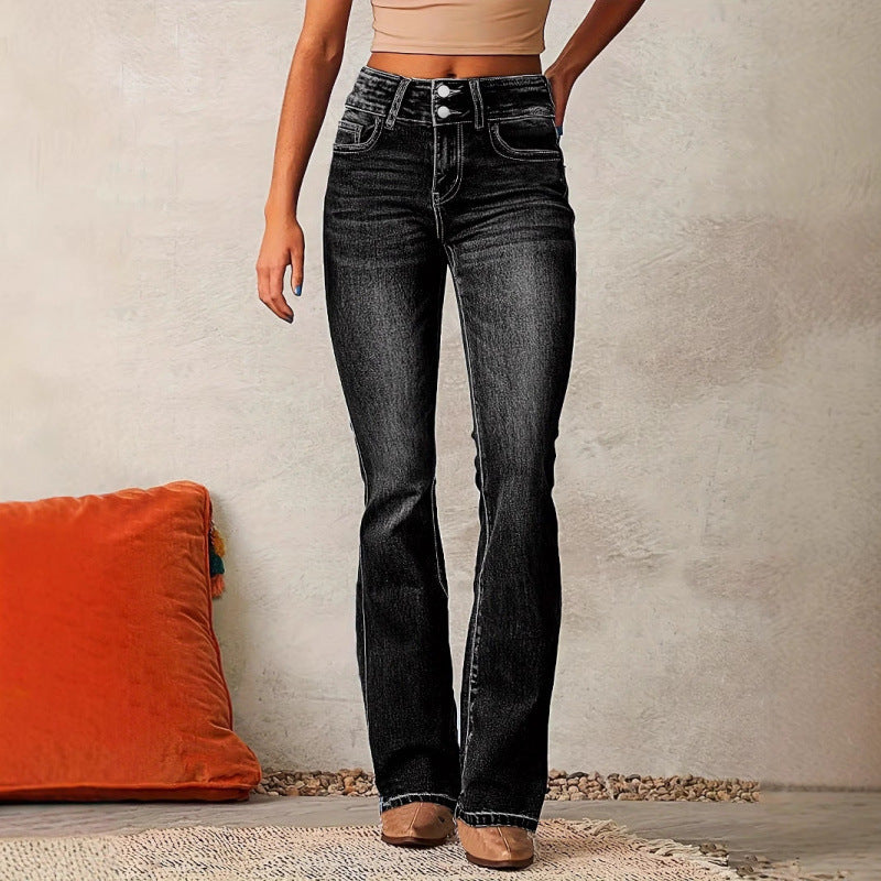 Studio Harvyn | Women – Flared Denim Jeans - High Waist