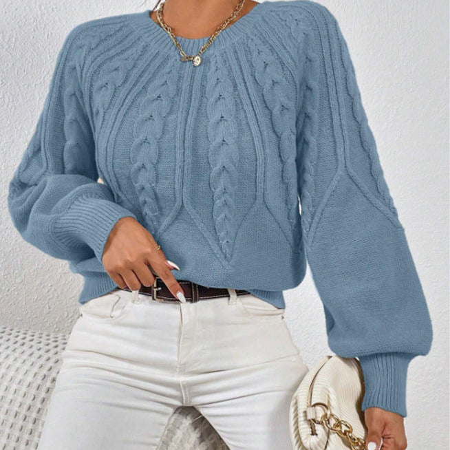 Studio Harvyn | Women - Cable Pattern Knitted Jumper - Wide Cut