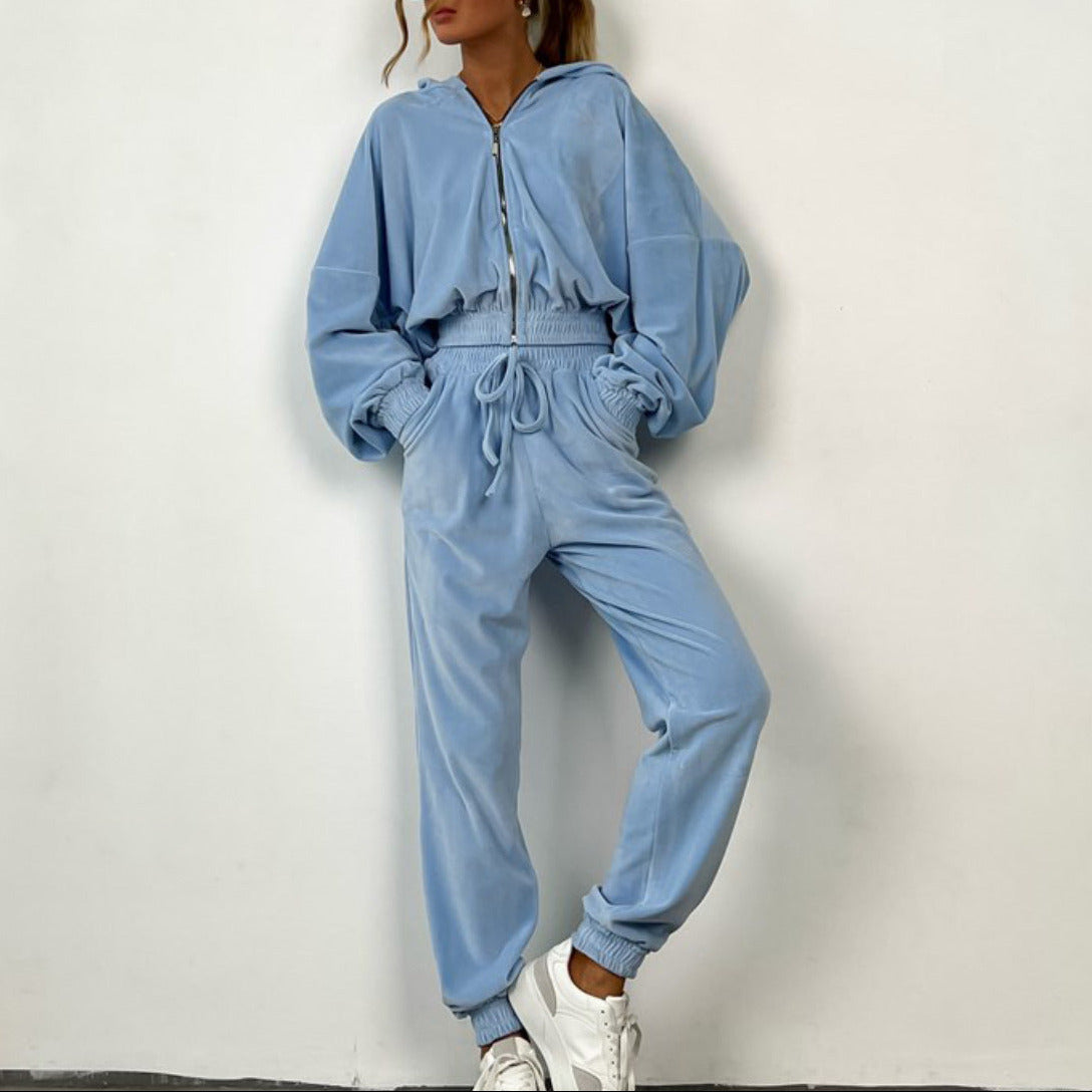 Studio Harvyn | Women - Fleece Tracksuit with Hood & Elastic Waistband