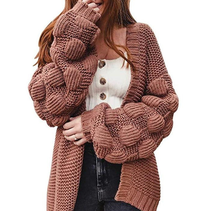 Studio Harvyn | Women - Stylish Cardigan - Voluminous Sleeves