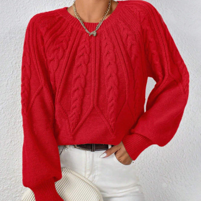 Studio Harvyn | Women - Cable Pattern Knitted Jumper - Wide Cut