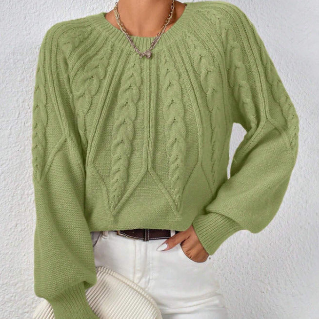 Studio Harvyn | Women - Cable Pattern Knitted Jumper - Wide Cut