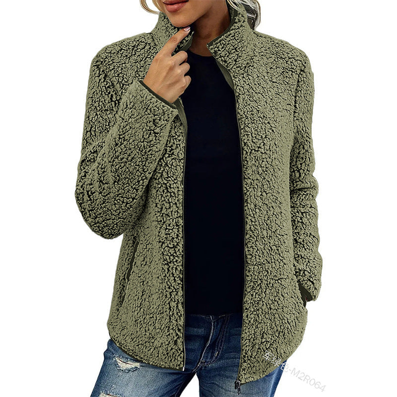 Studio Harvyn | Women - Fluffy Fleece Jacket - High Collar
