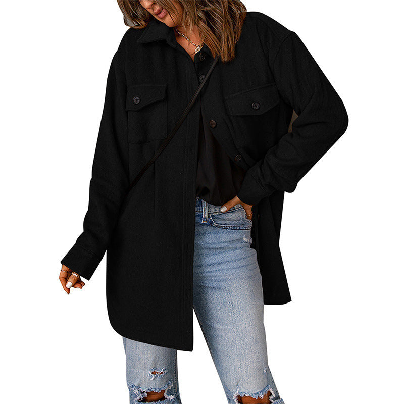 Studio Harvyn | Women –Chic Overshirt Jacket with Breast Pockets