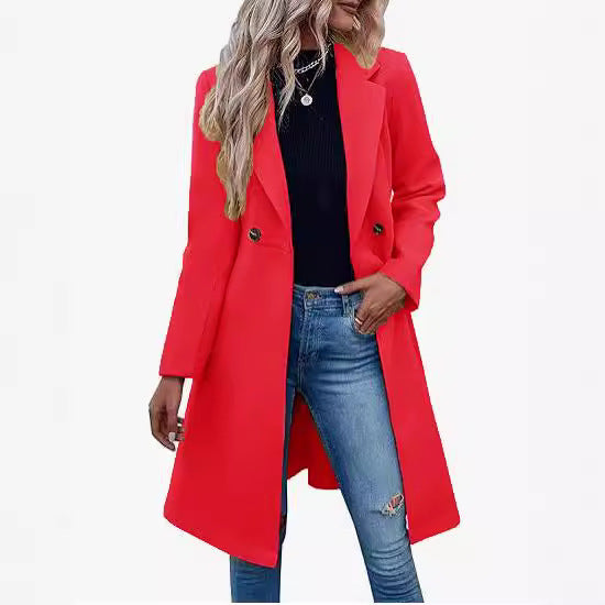 Studio Harvyn | Women - Elegant Wrap Coat - Double Button Placket