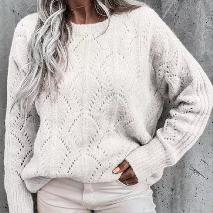 Studio Harvyn | Women - Knitted Jumper - Fine Lace Pattern