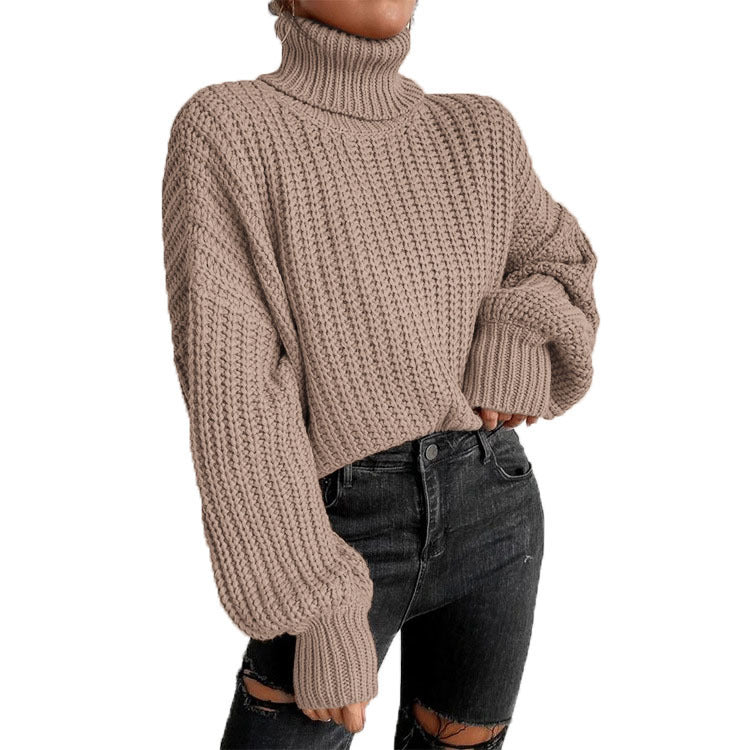 Studio Harvyn | Women - Chunky High Collar Knit Jumper - Casual Style