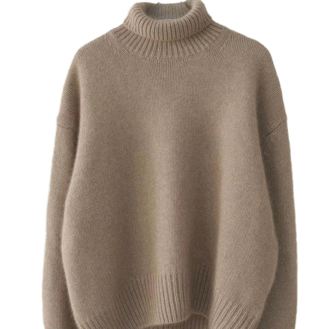 Studio Harvyn | Women - Knitted High Collar Jumper - Cosy Loose Fit