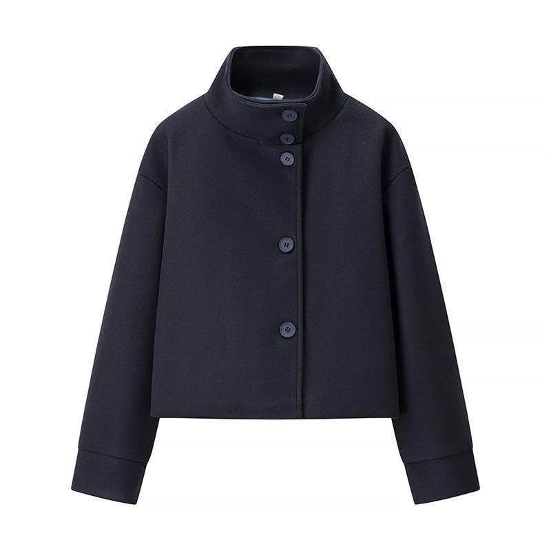 Studio Harvyn | Women - Stylish Cropped Jacket - High Collar Design