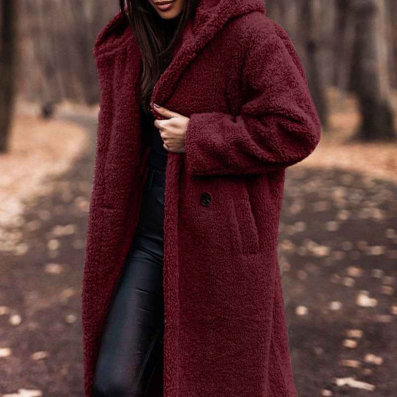 Studio Harvyn | Women - Stylish Long Hooded Coat - Warm Design