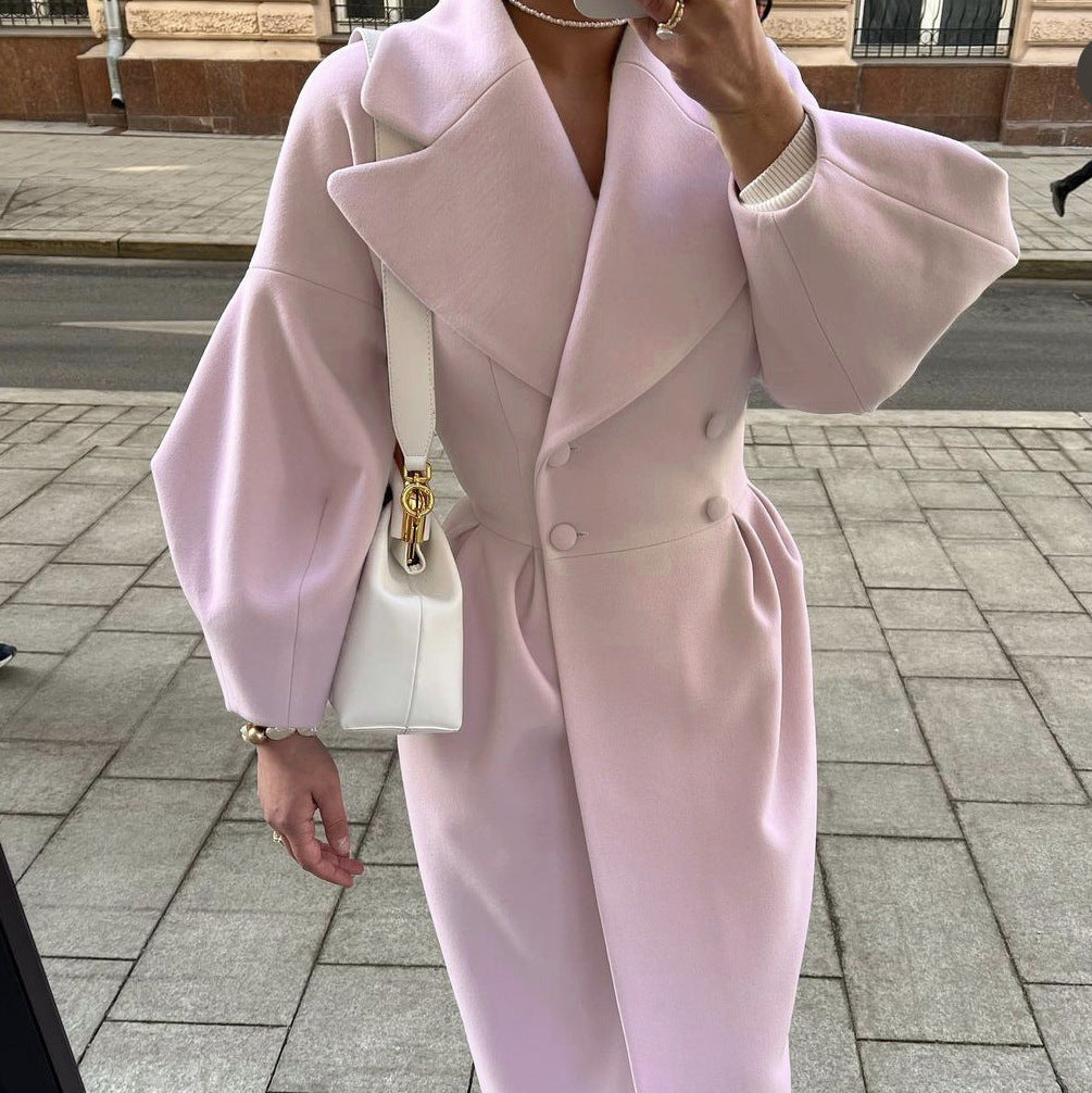 Studio Harvyn | Women - Double Breasted Maxi Coat - Elegant Style