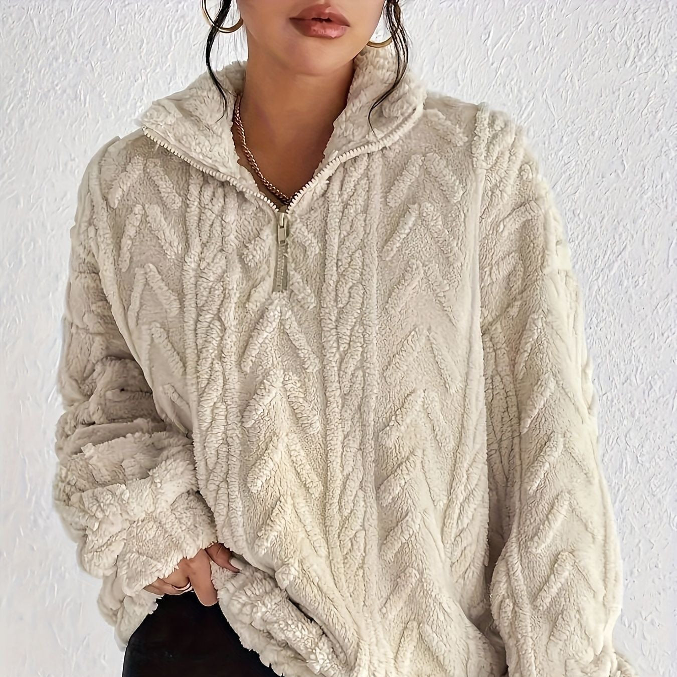 Studio Harvyn | Women - Fleece Jumper with High Collar