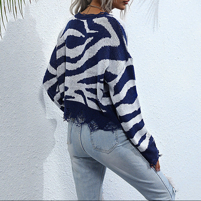Studio Harvyn | Women - Knit Jumper - Zebra Print