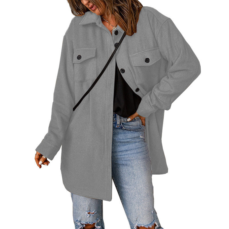 Studio Harvyn | Women –Chic Overshirt Jacket with Breast Pockets