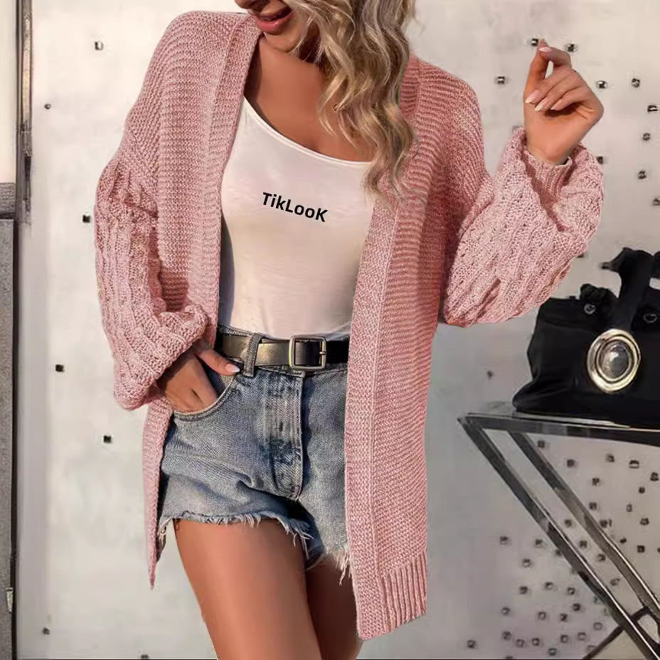 Studio Harvyn | Women - Knitted Cardigan - Voluminous Sleeves