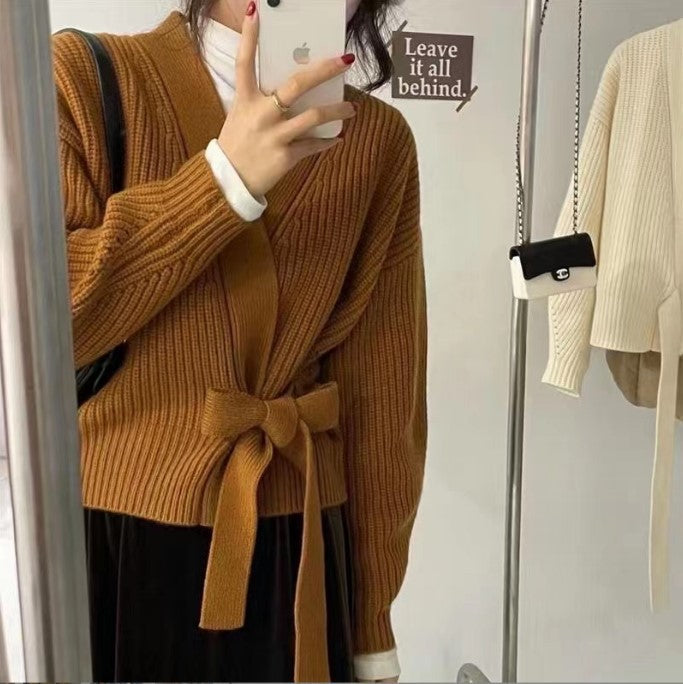 Studio Harvyn | Women - Wrap Cardigan - Wide Sleeves & Waist Belt