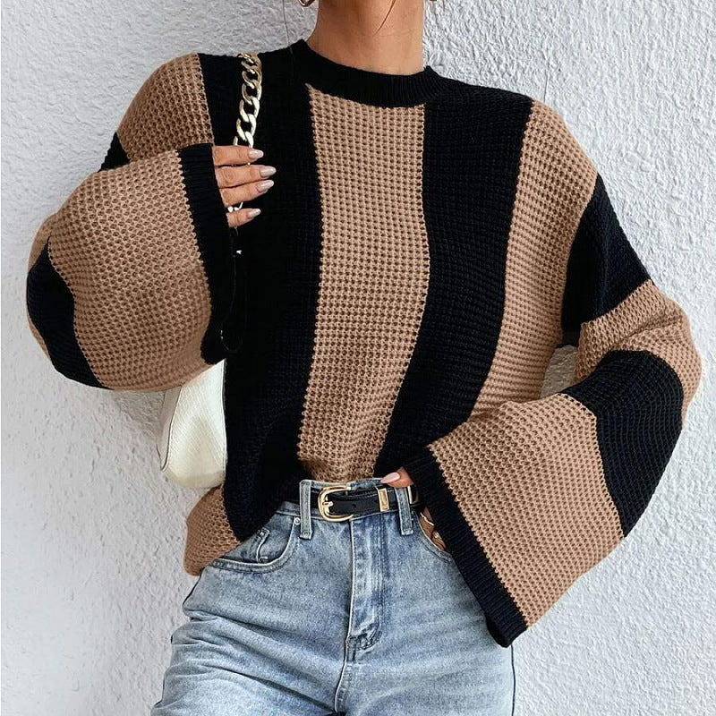 Studio Harvyn | Women - Wide Sleeves Knit Jumper - Honeycomb Pattern