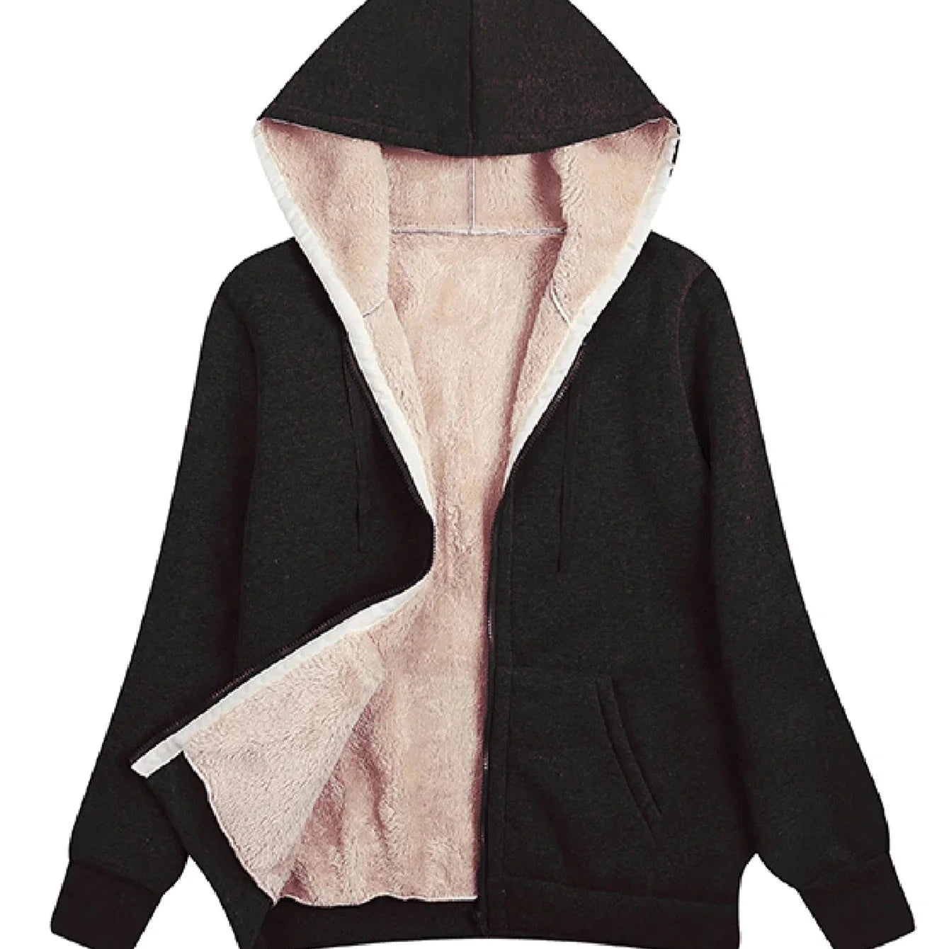 Studio Harvyn | Women - Hooded Fleece Jacket - Comfortable Long Sleeves
