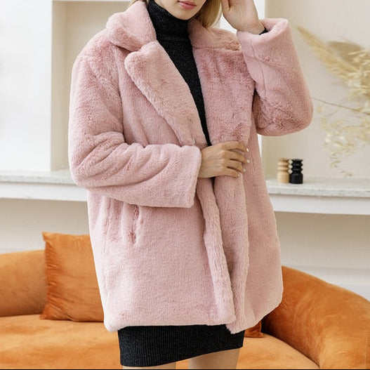 Studio Harvyn | Women - Oversized Soft Coat with Lapel Collar