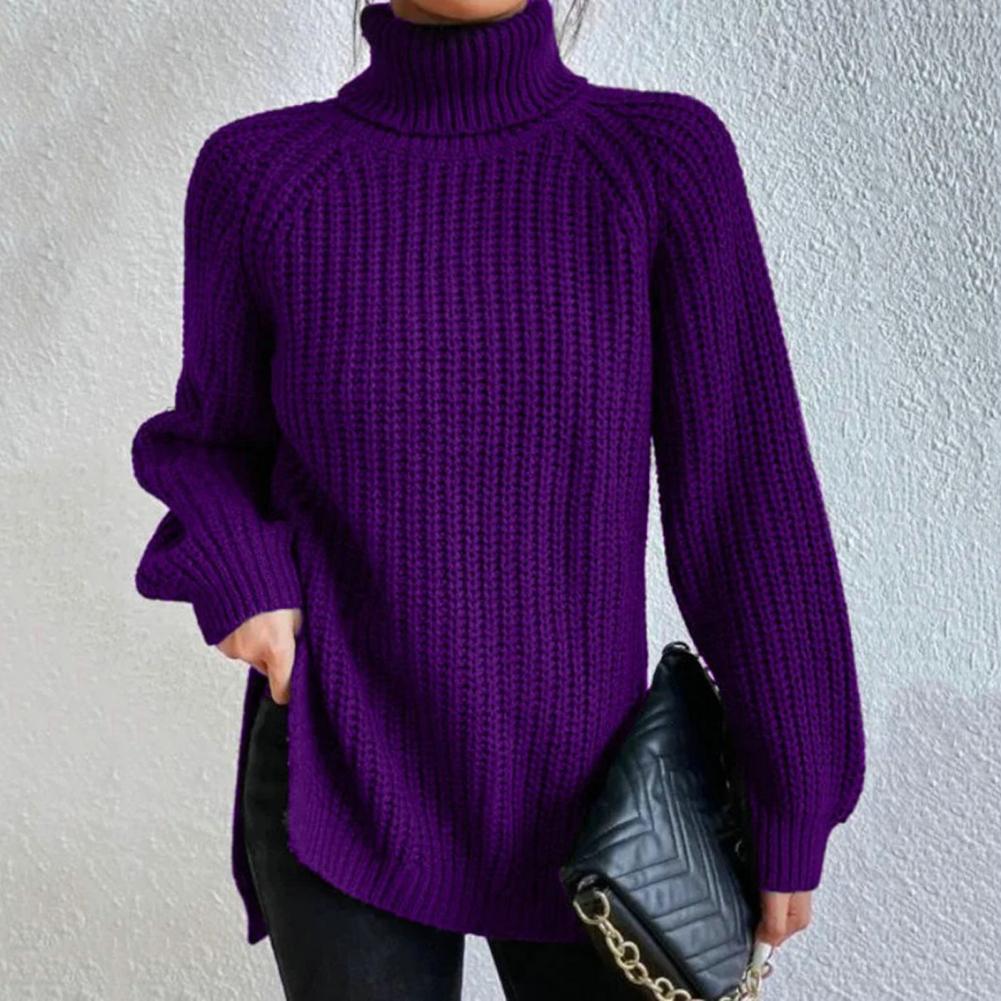 Studio Harvyn | Women – Ribbed Knit Turtleneck Sweater - Loose Fit