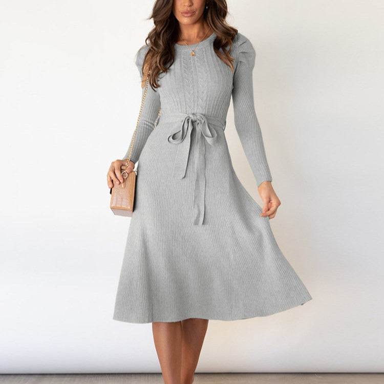 Studio Harvyn | Women - Knitted Jumper Dress - Puff Sleeves