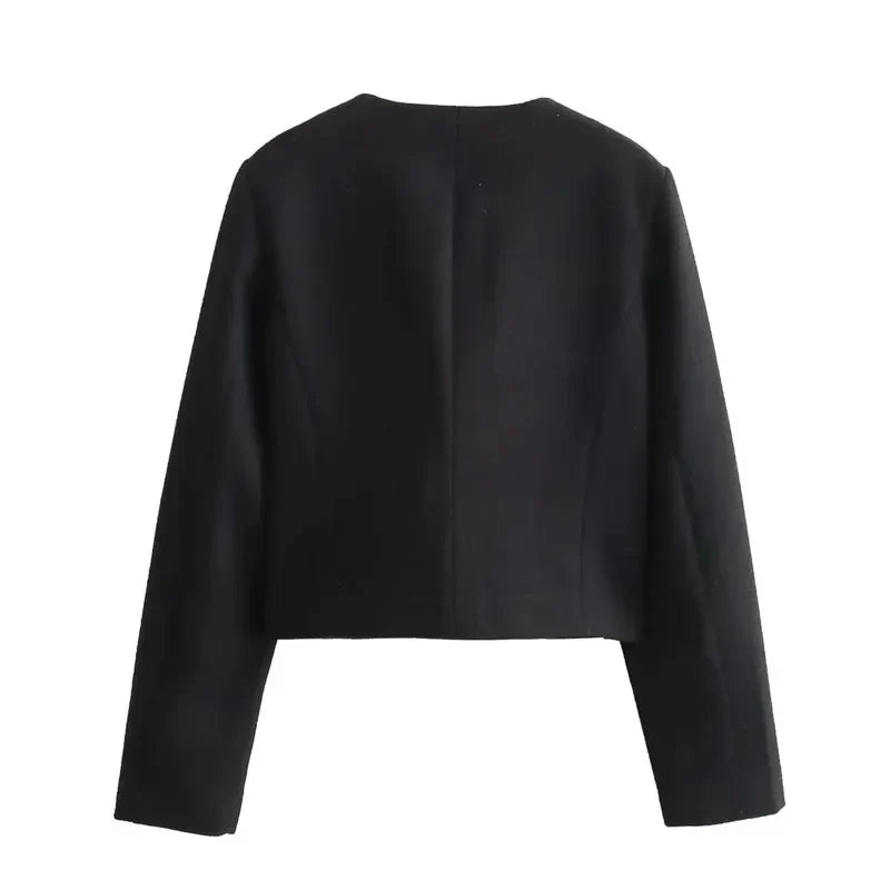 Studio Harvyn | Women – Cropped Bomber Jacket - Round Neck