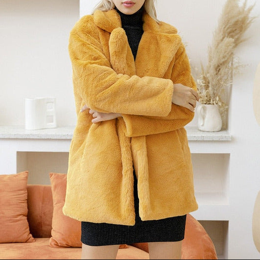 Studio Harvyn | Women - Oversized Soft Coat with Lapel Collar