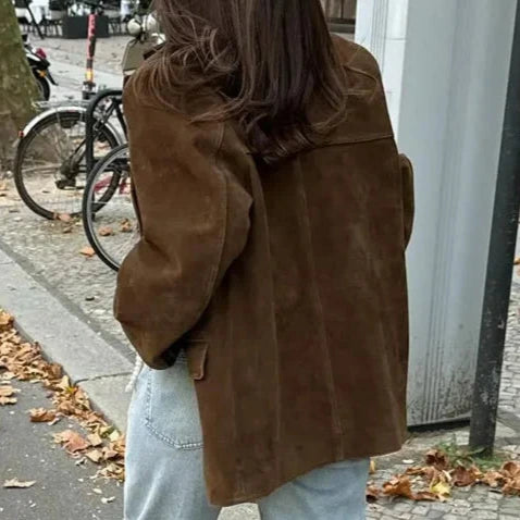 Studio Harvyn | Women – Brown Cropped Blazer Jacket - Chic Style