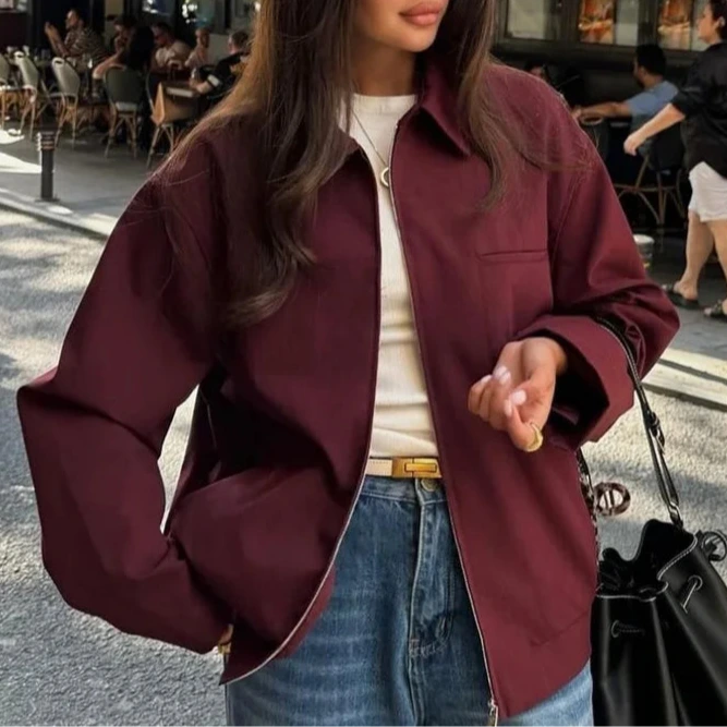 Studio Harvyn | Women – Cropped Bomber Jacket - Modern Fit
