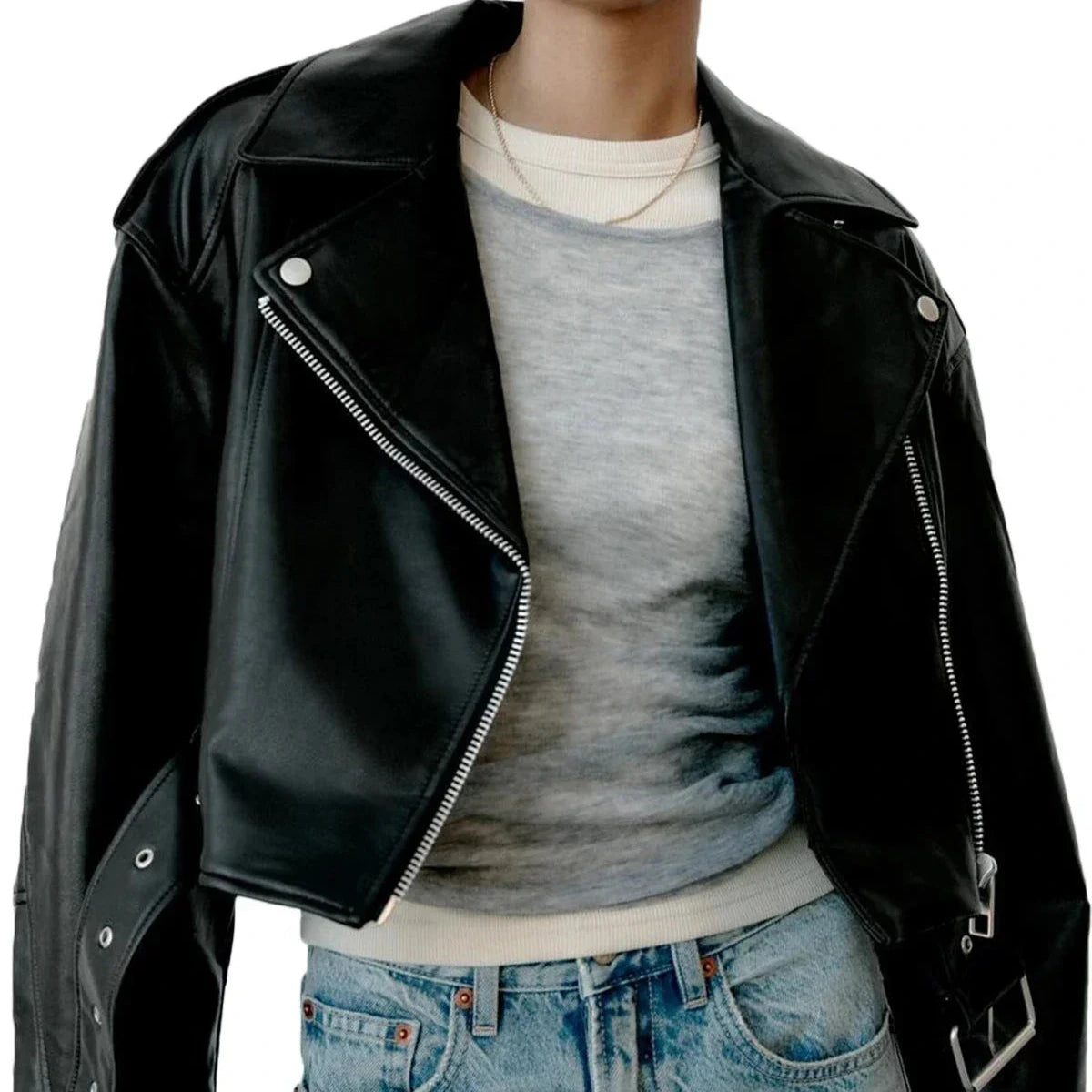 Studio Harvyn | Women – Classic Biker Jacket - Casual Style