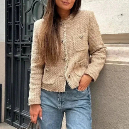 Studio Harvyn | Women – Cropped Tweed Jacket - Elegant Short Coat