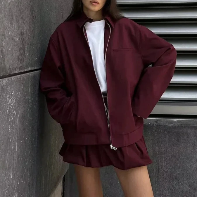 Studio Harvyn | Women – Cropped Bomber Jacket - Modern Fit