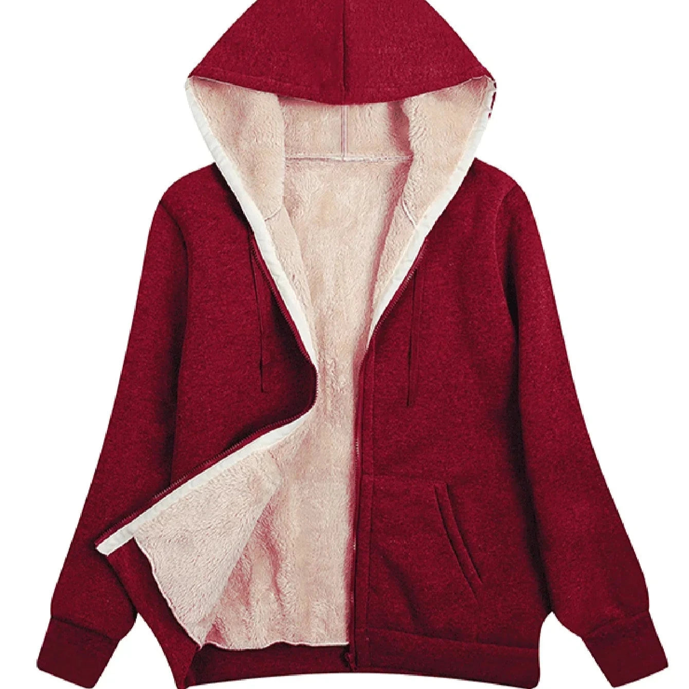 Studio Harvyn | Women - Hooded Fleece Jacket - Comfortable Long Sleeves